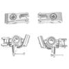 BeaxTurbo Racing Upgrade Parts Aluminum #7075 Spindle Carrier Set+Rear Hub for Losi 8IGHT-X Lasernut 1/6 (Silver) view 2