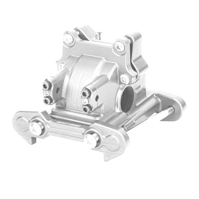 BEAXTURBO Racing Upgrade Parts CNC Aluminum #7075 Front Gear Box Set for Losi 8IGHT-X Super Lasernut 1/6 6S (Silver)