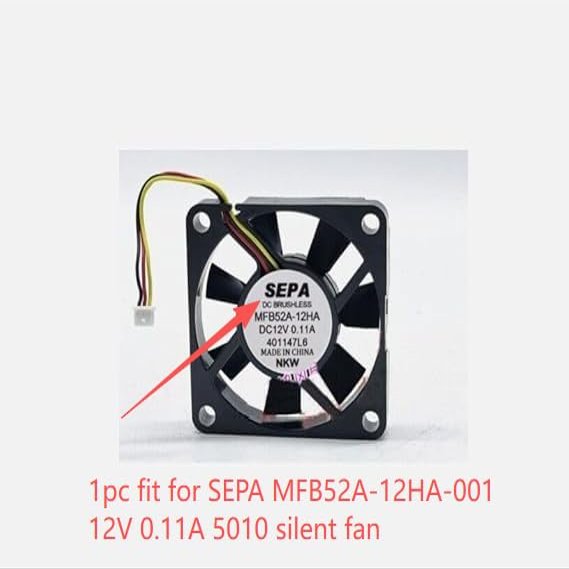 1pc fit for SEPA MFB52A-12HA-001 12V 0.11A 5010 Silent Fan