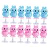 12pcs Spring Jump Rabbit Rabbit Good Students B Hopping Bunny Chick Spring Hare Adorable Rabbit Models Abs view 1