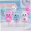 12pcs Spring Jump Rabbit Rabbit Good Students B Hopping Bunny Chick Spring Hare Adorable Rabbit Models Abs view 3