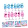 12pcs Spring Jump Rabbit Rabbit Good Students B Hopping Bunny Chick Spring Hare Adorable Rabbit Models Abs view 4
