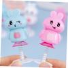 12pcs Spring Jump Rabbit Spring Jumping Hopping Bunny Spring Jumping Animal Chick Jumping Rabbit Bunny B Rabbit Model Abs view 2