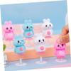 12pcs Spring Jump Rabbit Spring Jumping Hopping Bunny Spring Jumping Animal Chick Jumping Rabbit Bunny B Rabbit Model Abs view 3