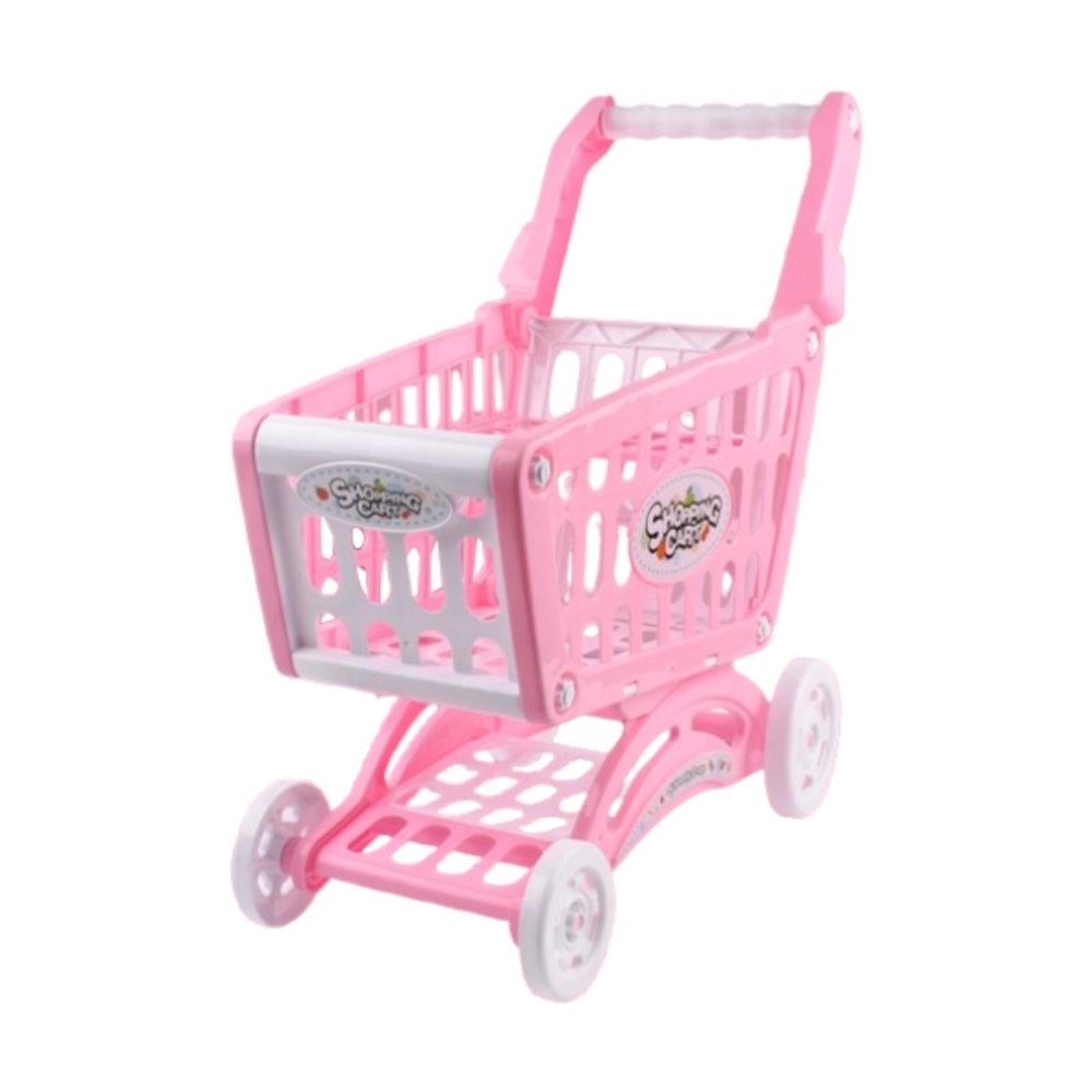 Wmqbjta Children's Grocery Cart Toy for Interactive Play, Pink