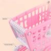 Wmqbjta Children's Grocery Cart Toy for Interactive Play, Pink view 3