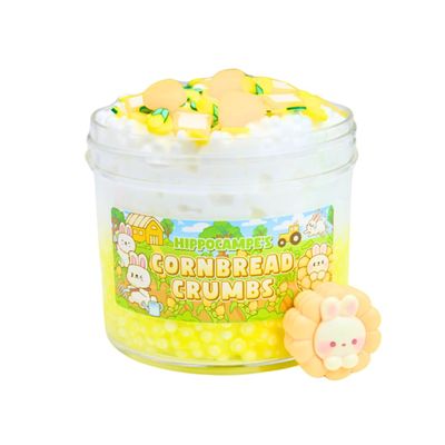 Cornbread Slime (SCENTED) | Handmade Slime | Hippocampe Slimes (4OZ)