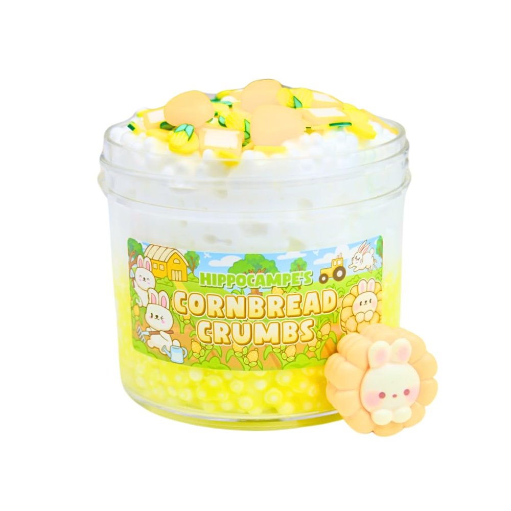 Cornbread Slime (SCENTED) | Handmade Slime | Hippocampe Slimes (4OZ)