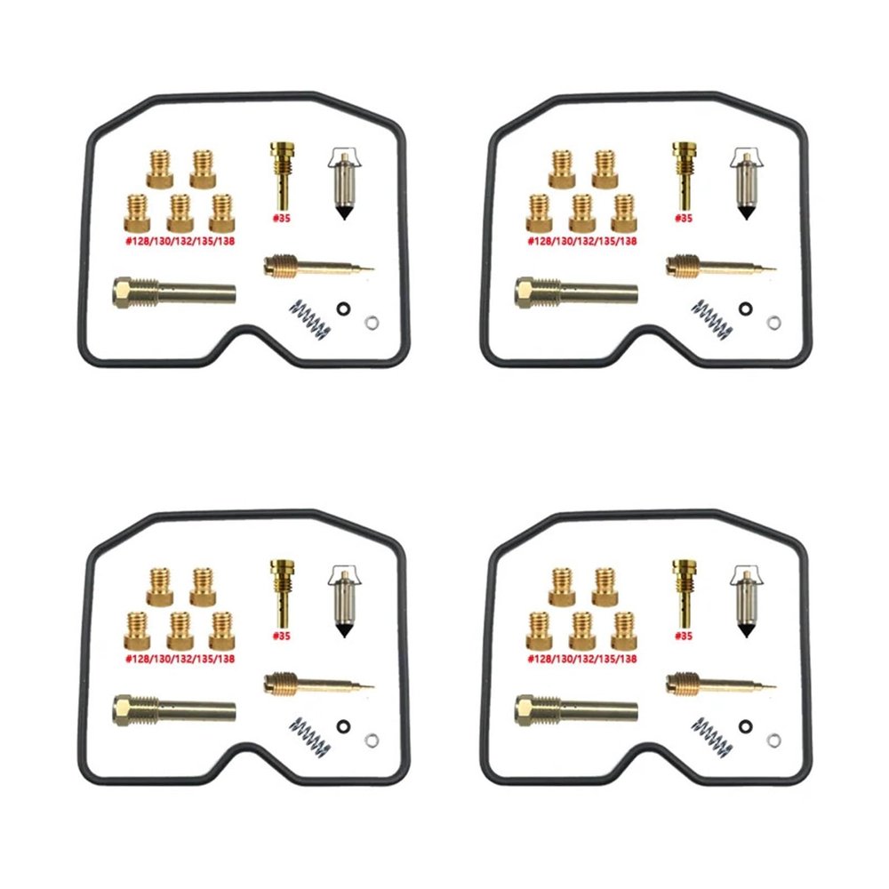 Motorcycle Carburetor Repair Kit with Plunger Diaphragm and Float for GPZ1000RX ZX1000-A 1987-1988(A)