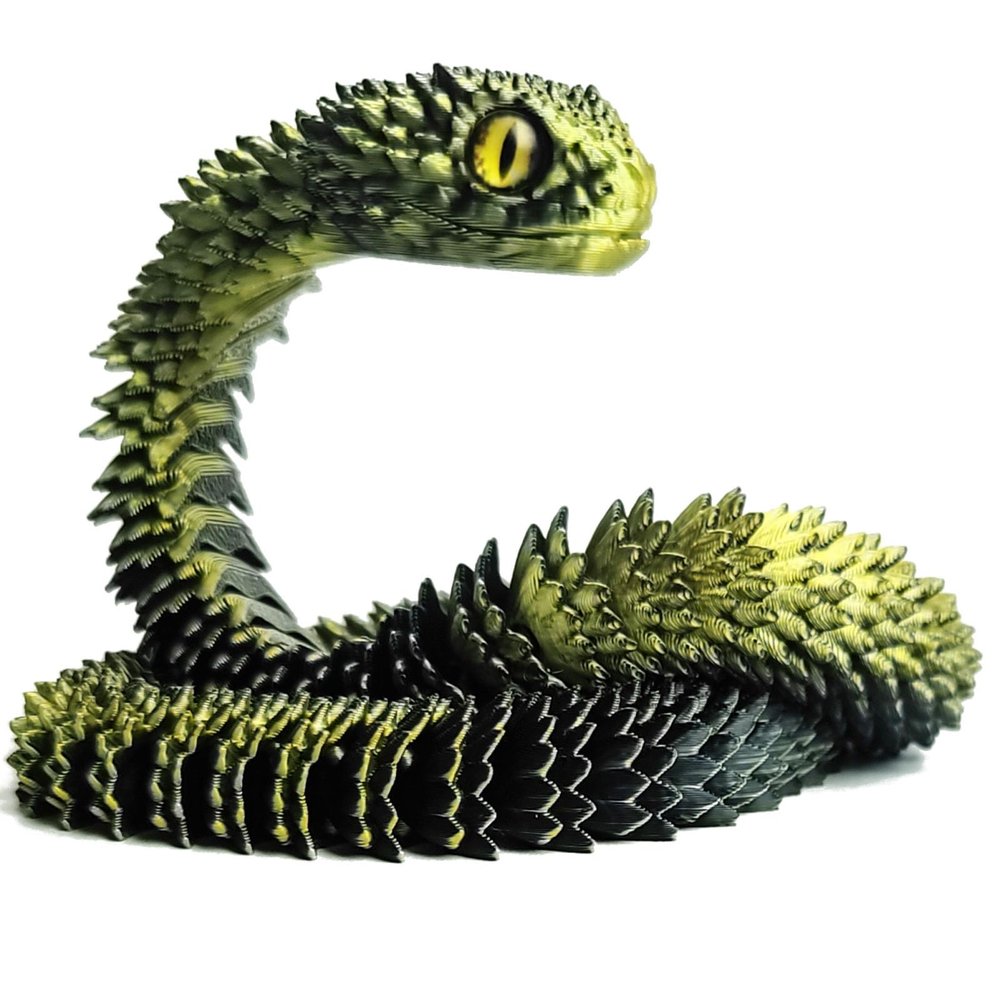 30in 3D Printed Snake Toys Large, Fidget ADHD 3D Printed Toys, Perfect Desk Pet for 3D Printed Animal Collectors