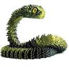 30in 3D Printed Snake Toys Large, Fidget ADHD 3D Printed Toys, Perfect Desk Pet for 3D Printed Animal Collectors view 1