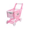 Simhoa Pink Toy Shopping Cart, Kids Pretend Grocery Play Trolley with Rolling Wheels, 17.3 x 9.4 x 20.1 in for Supermarket Role Play view 1