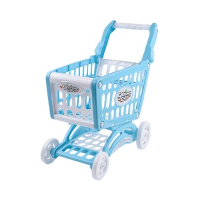 Simhoa Children's Play Shopping Cart for Grocery Store Activities, Blue