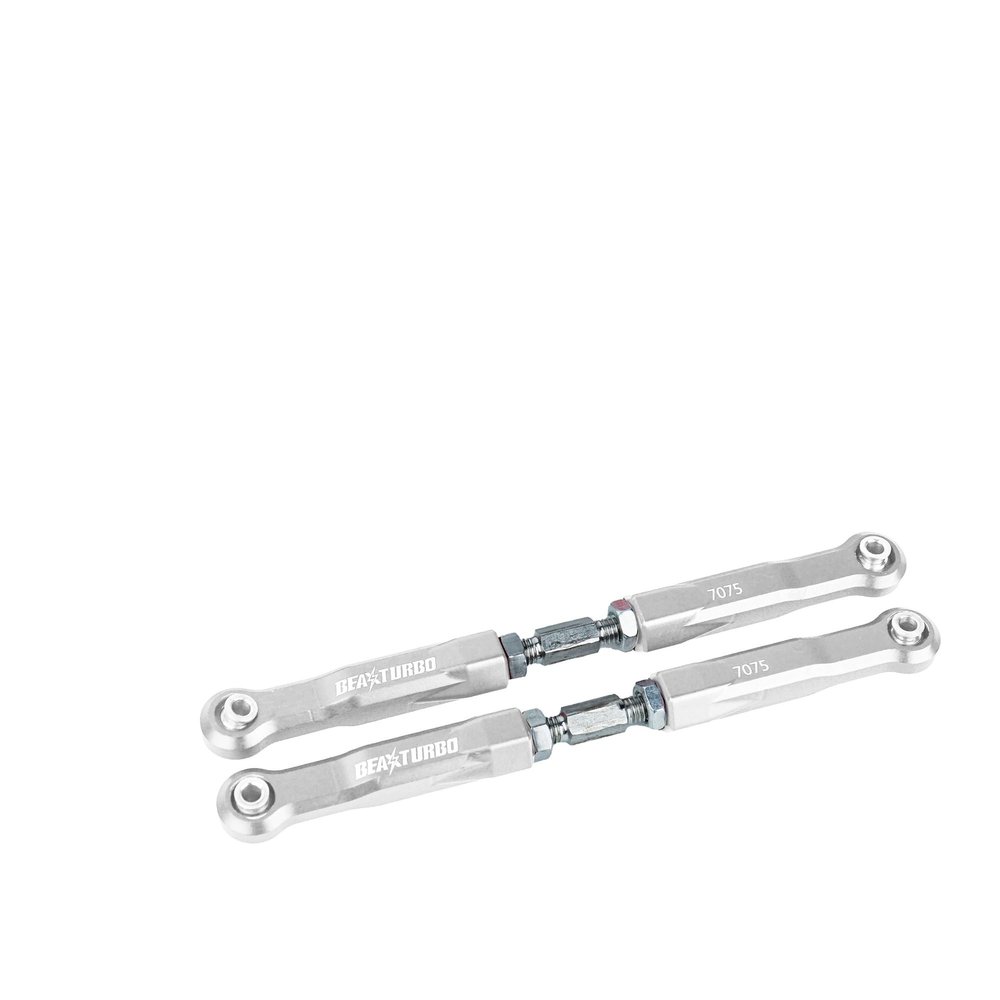 BeaxTurbo Racing Upgrade Parts CNC Aluminum #7075 tumbuckle Front for losi Super lasernut 1/6 tlr244075 (Silver)