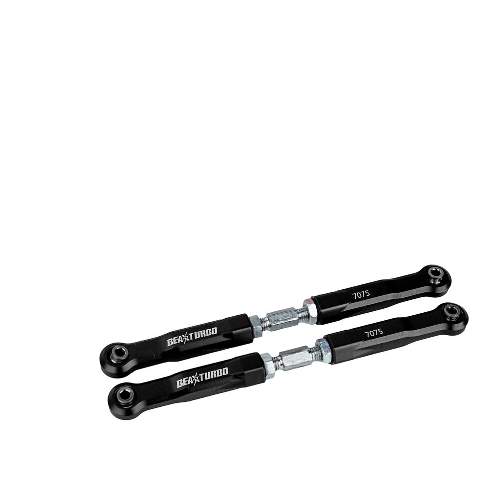 BeaxTurbo Racing Upgrade Parts CNC Aluminum #7075 tumbuckle Front for losi Super lasernut 1/6 tlr244075 (Black)