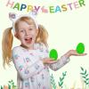 GCQJOQ 30 Pieces Easter Plastic Eggs, Fillable Empty Eggs for Easter Basket Stuffers and Party Favors (Green) view 3
