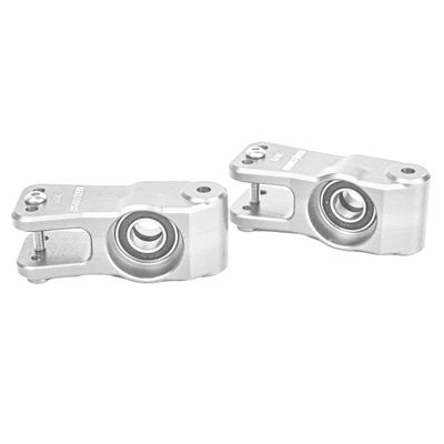 BeaxTurbo Racing Upgrade Parts CNC Aluminum #7075 Rear Hub for Losi 8IGHT-X Super Lasernut 1/6 254076 (Silver)