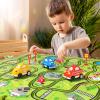 JUKUDAHU 64 Pieces Puzzle Race Track Car Set Toys for 3 4 5 6 Year Old Boys - Puzzle Tracks Car Toys for Kids Ages 3-5 with 3 Sliding Toy Cars, City-Themed, Birthday Gifts for Toddlers 1-3 2-4 4-6 view 3
