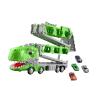 Menolana Dinosaur Transport Truck Carrier, Dinosaur Folding Ejection Race Track, Sturdy Dinosaur Car Vehicles Playset for Preschool, 6 Cars view 1