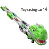Menolana Dinosaur Transport Truck Carrier, Dinosaur Folding Ejection Race Track, Sturdy Dinosaur Car Vehicles Playset for Preschool, 6 Cars view 3