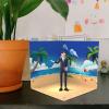 1/12 Background Backdrop Diorama Showcase Miniature Scene for Action Figure Models Car Vehicle Scene Toy Dolls Accessories, Beach view 2