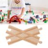 TWTCZOZ Wooden Train Track Switch Components for Building Railway Sets, 16cmx9cmx1.2cm view 2