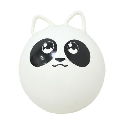 Jumping Ball Sports Hopping Ball Cartoon 42cm Diameter for Children Indoor and Outdoor Games Inflatable Bouncy Ball Kids Toy, White