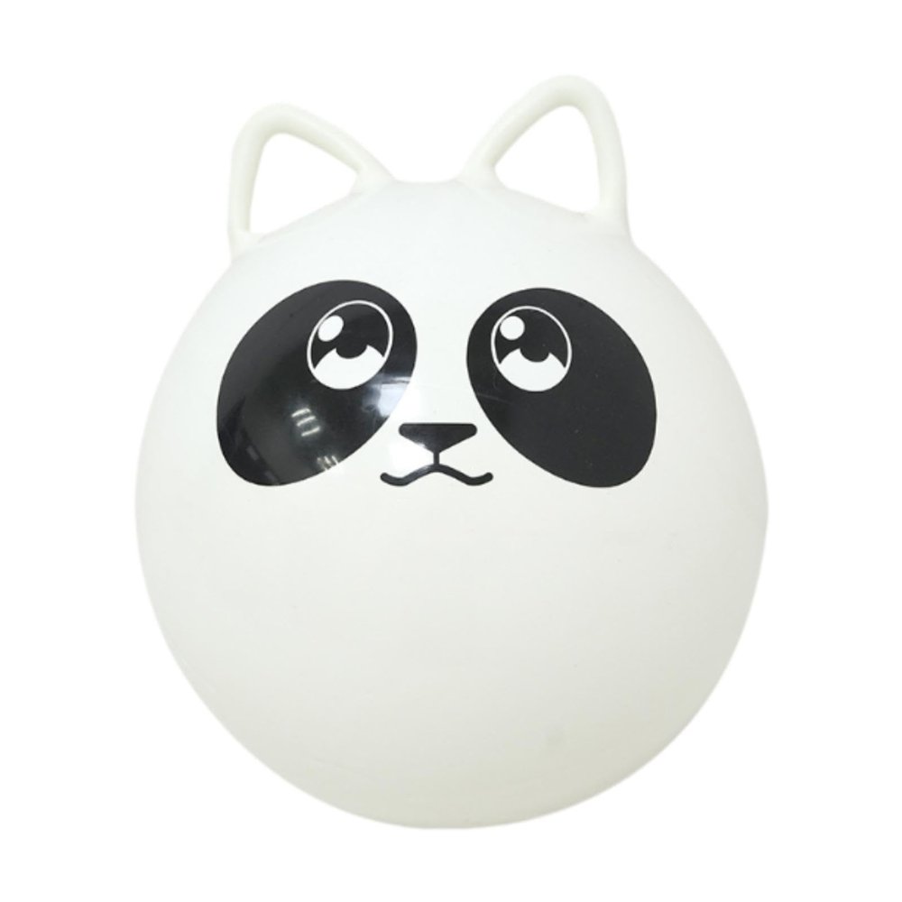Jumping Ball Sports Hopping Ball Cartoon 42cm Diameter for Children Indoor and Outdoor Games Inflatable Bouncy Ball Kids Toy, White