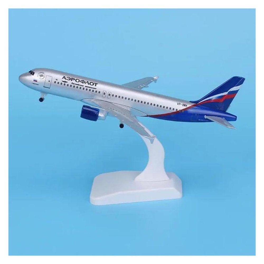 Scale Aircraft 20cm for Aeroflot Russian A380 Aircraft Model Diecast Metal Plane Model Passenger Aircraft Model Ornaments Suitable for Display