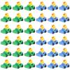 36pcs Resin Ducks in a Car Miniature, Small Figurines Ducks Car Dashboard Decor Mini Car Ducks Tiny Garden Decor Unique Resin Ducks for Home Garden Car Office Decor(Pink, Orange, Green) view 1