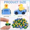 36pcs Resin Ducks in a Car Miniature, Small Figurines Ducks Car Dashboard Decor Mini Car Ducks Tiny Garden Decor Unique Resin Ducks for Home Garden Car Office Decor(Pink, Orange, Green) view 2
