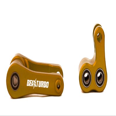 BeaxTurbo Racing Upgrade Parts CNC 7075 Aluminum Knuckle&Pull Rod for LOSI Promoto MX 1/4 LOS264001 (Gold)