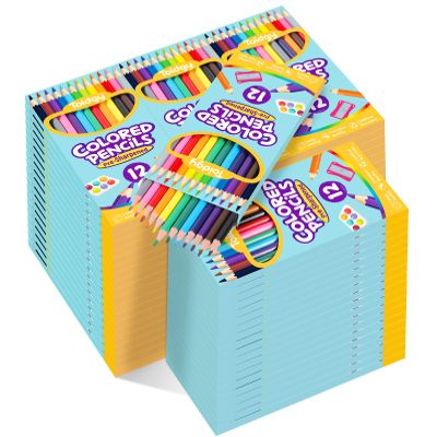 1152 Count Colored Pencils Bulk, 96 Packs Colored Pencils for Kids 12 Colors, Pre-sharpened Coloring Pencils for Adults, Bulk School Supplies for Teachers, Classroom Prizes, Back to School Supplies