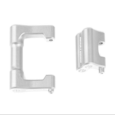 BeaxTurbo Racing Upgrade Parts CNC 7075 Aluminum Knuckle&Pull Rod for LOSI Promoto MX 1/4 LOS264001 (Silver)