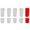 10PCS Remote Control Switch Protection Sleeve Lever Cap Cover Mix Color Compatible with RC Transmitter Protect Jacket(RED with White) view 1
