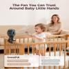 SWEETFULL Baby Stroller Fan - 4000mAh Rechargeable 4-Speed Quiet with LED Display & Night Light, Mini Portable 360 Clip On Safe Fan for Car Seat, Crib, Travel - Black view 2