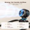 SWEETFULL Baby Stroller Fan - 4000mAh Rechargeable 4-Speed Quiet with LED Display & Night Light, Mini Portable 360 Clip On Safe Fan for Car Seat, Crib, Travel - Black view 3
