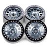 DUHWQ Compatible Wheels Compatible with 1/10 RC Rock Crawlers 2.2 Inch Metal Beadlock Rims Compatible with Wraith TRX-4 4Pcs view 3