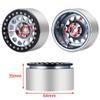 DUHWQ Compatible Wheels Compatible with 1/10 RC Rock Crawlers 2.2 Inch Metal Beadlock Rims Compatible with Wraith TRX-4 4Pcs view 4