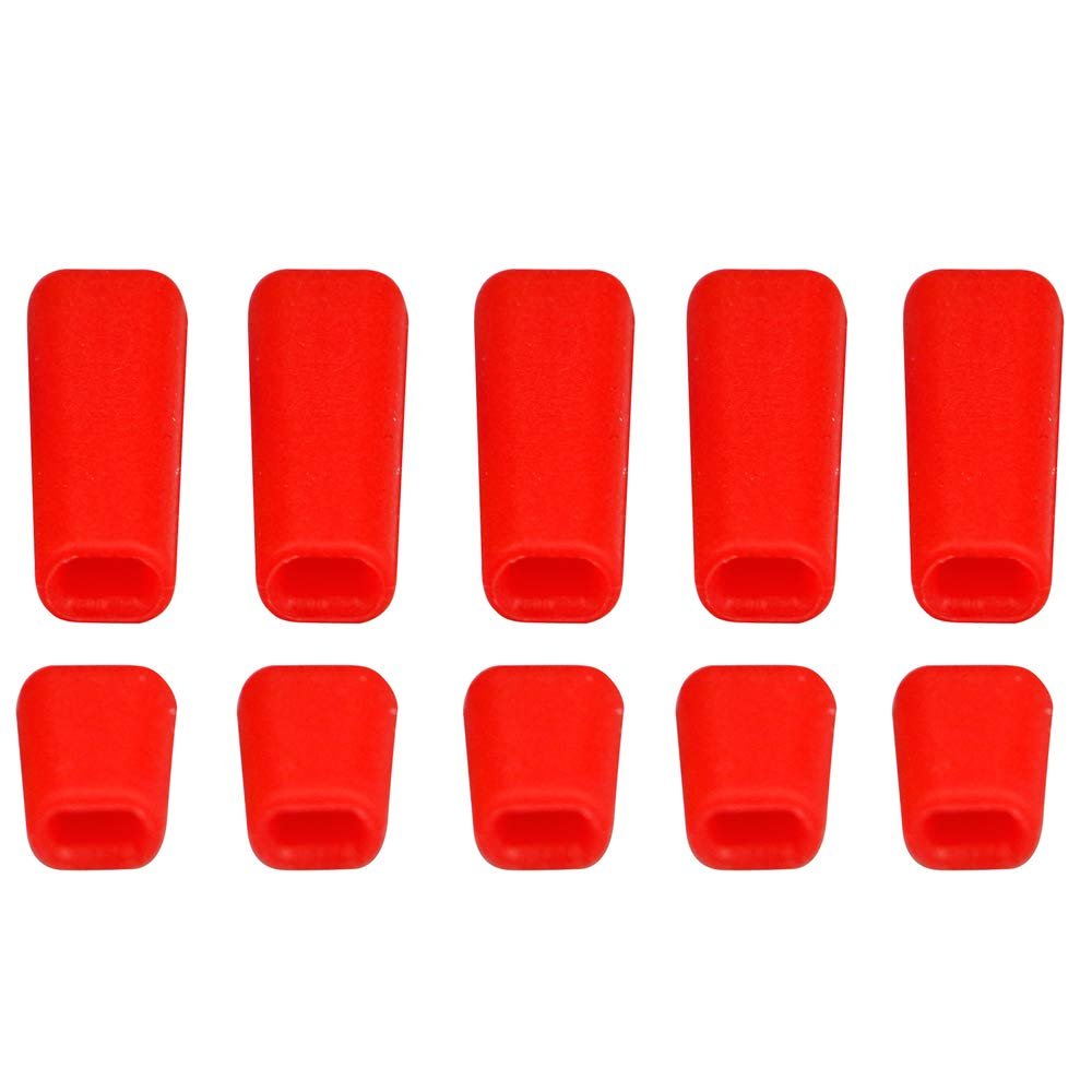 10PCS Remote Control Switch Protection Sleeve Lever Cap Cover Mix Color Compatible with RC Transmitter Protect Jacket(RED)