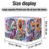 hongjinglin Small Storage Baskets Dog Cute Flower With Handles Kids Toy Storage Bins Collapsible Fabric Cube Storage Organizer Hamper for Nursery Living Room Bedroom Shelves Clothes Toy Box Gifts view 4