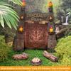EKU EASYKU 12inches Realistic Dinosaur Park Gate with Log, Nest of Eggs, Stone, Great Addition to Dino Toys, Truck or RC Dinosaur Toys view 2