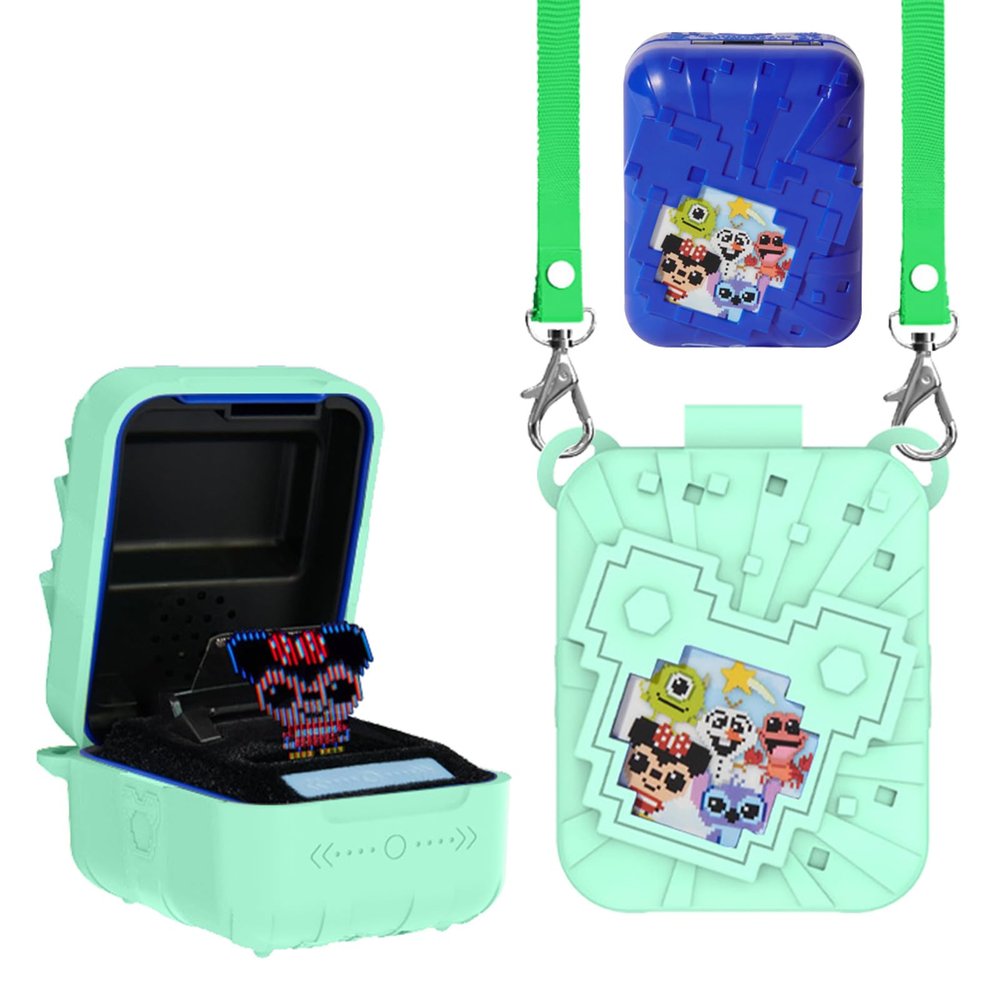 Case for Bitzee Disney,Soft Skin Silicone Case Cover with LanyardFull Protective Case for Bitzee Disney-Green