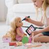 PairPear Wooden Vanity Playset for Kids, Pretend Play Toddler Makeup Toy Beauty Salon Kit with Rotatable Mirror, 19Pcs Solid Wood Beauty Toy Makeup Accessories Gift for Little Girls Age 3+ view 4