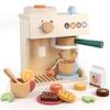 PairPear Wooden Espresso Coffee Maker Toy 18 Piece Barista Role Play Set with Pods, Cups & Cookies, Montessori Pretend Kitchen Accessory Gift for Toddlers & Kids Ages 3+ view 1