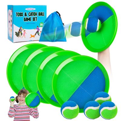 Innotoys Toss and Catch Ball Game - Ideal Outdoor Beach, Pool & Yard Toy for Toddlers and Kids Ages 4, 5, 6, 7, 8+, Perfect for Boys Girls - Great Birthday Gift & Stocking Stuffers