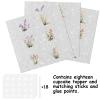 18pcs Glitter Dessert Cupcake Topper Nature Flowers Plants Garden Theme Decor Supplies Woman Lady Girls Happy Birthday Party Decorations view 3