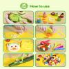 38 Pcs Kids Knife Set, BPA Free Montessori Kitchen Cooking Tools-Kid Safe Knifes, Crinkle Cutters, Avocado Slicer, Cutting Board, Peeler, Apron Gloves Set, Kitchen Tools for 3+ Year Old Girl Boy view 2