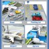 Airplane Toy Car Toy Set Airport Playmat with Helicopter, Truck, Plane, Sign Parking Lot Toy Set with Traffic Signs and Road Accessories Transport Airplane Scene Play Mat for Toddler Age 3+ view 4