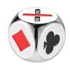 1pcs Trump Marker Dice, Metal Trump Dice for Card Games Trump Indicator Euchre Cube Trump Marker for Use with Euchre Pinochle Bridge Card Games(Silver) view 1